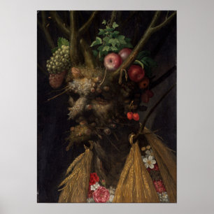 Poster Giuseppe Arcimboldo Quatre saisons en une tête