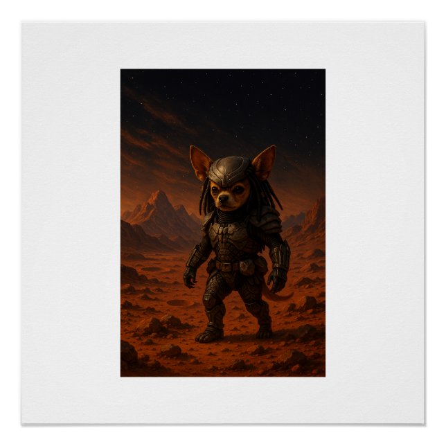 Poster Gizmo the Predator on Mars (Devant)