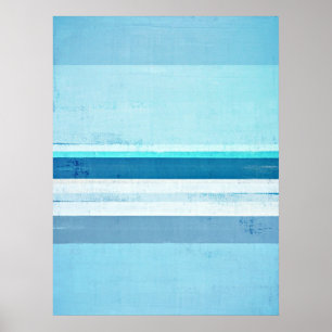 Poster "Glaçant" l'art abstrait de bleu et de turquoise