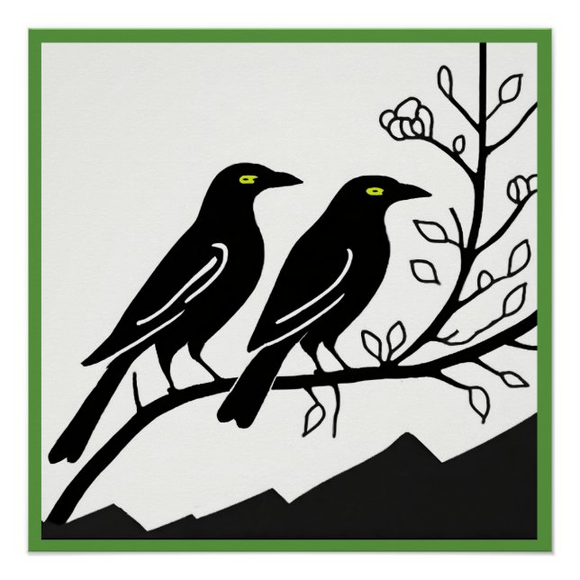 Poster glacé Crows (Devant)