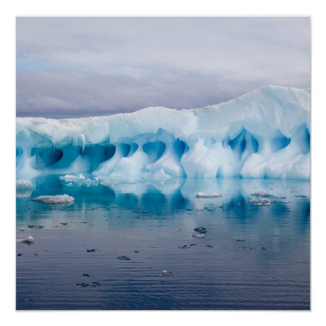 Poster Glace en Antarctique (Devant)