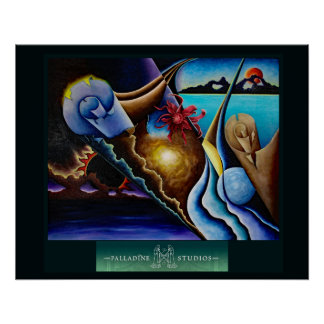 Poster glacé 'Tria Prima'