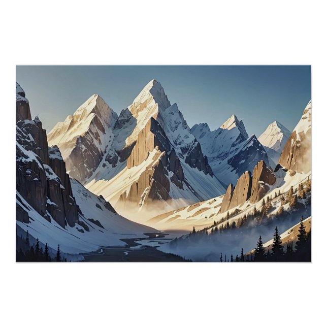 Poster Glacial Peaks (Devant)