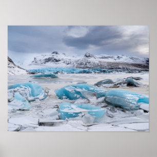Poster Glacier Ice paysage, Islande