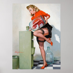 Poster Glacière d'eau vers le haut