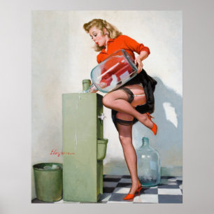 Poster Glacière d'eau vers le haut