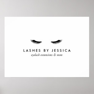 Poster Glam Eyelashes noir et blanc