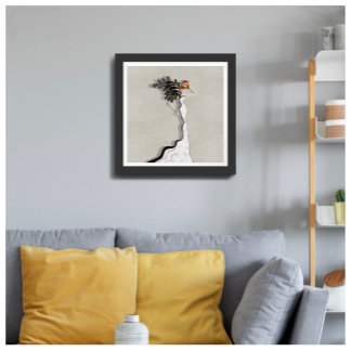 Poster Glamour Haute Couture Fashion Illustration Card