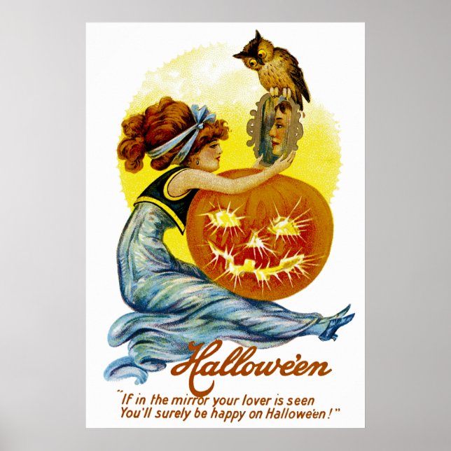 Poster Glamour vintage d'Halloween (Devant)