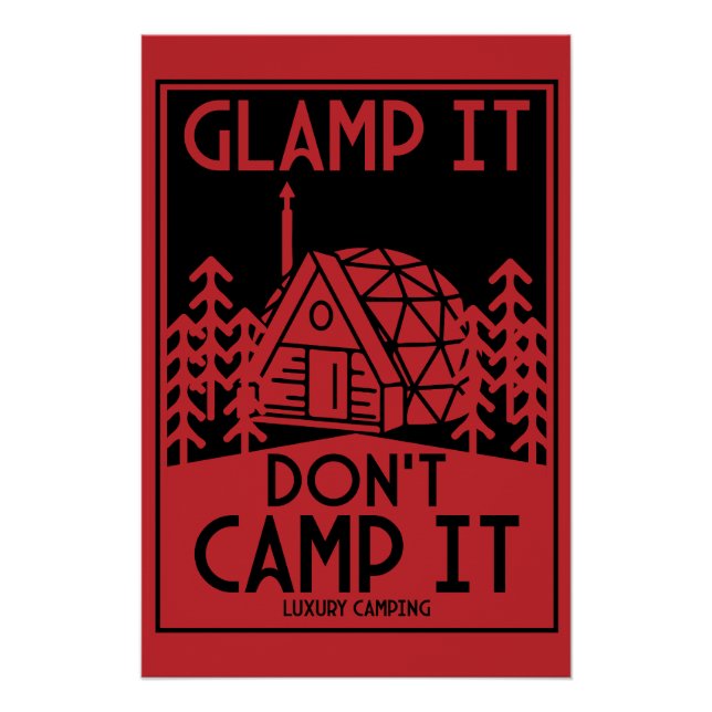 Poster Glamping De Luxe (Devant)