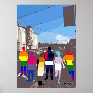 Poster GLBT Pride gens dans le Castro #2 Imprimer l'art