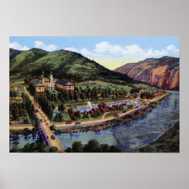 Poster Glenwood Springs Colorado Hotel Colorado Mineral S (Devant)