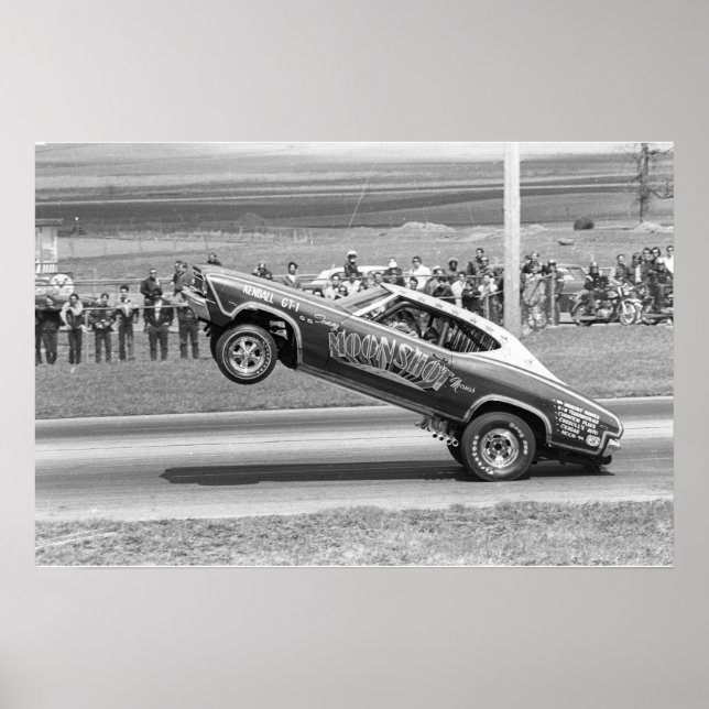 Poster Glisser vintage - Moonshot Chevelle Wheelstander (Devant)