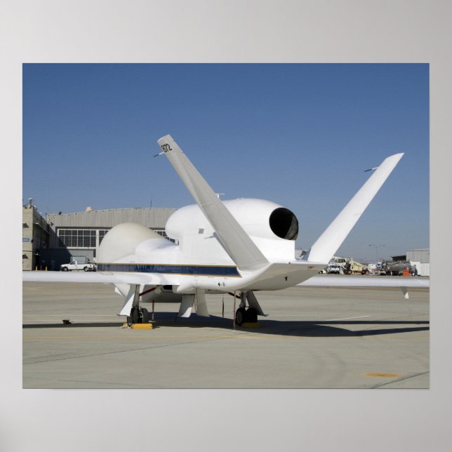 Poster Global Hawk avion sans pilote 2 (Devant)