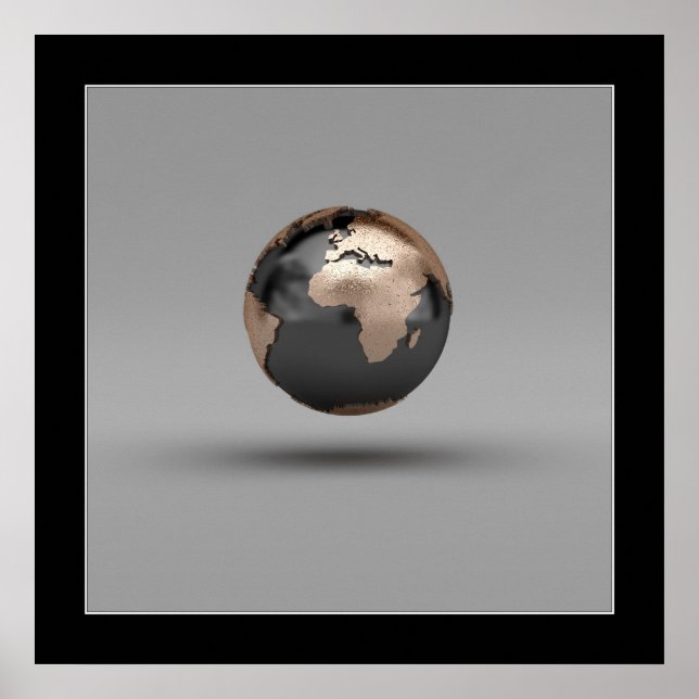Poster Globe 3D (Devant)