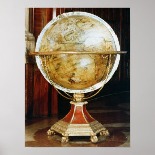 Poster globe terrestre, 1688