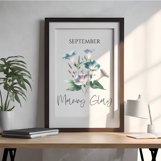 Poster Glorieuse florale du mois de naissance de septembr (Créateur téléchargé)