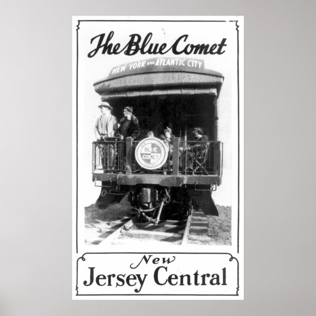 Poster Glossy du train Comet Bleu (Devant)