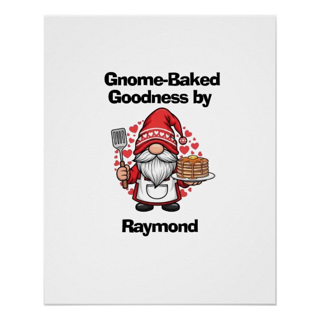 Poster Gnome au design maison (Devant)