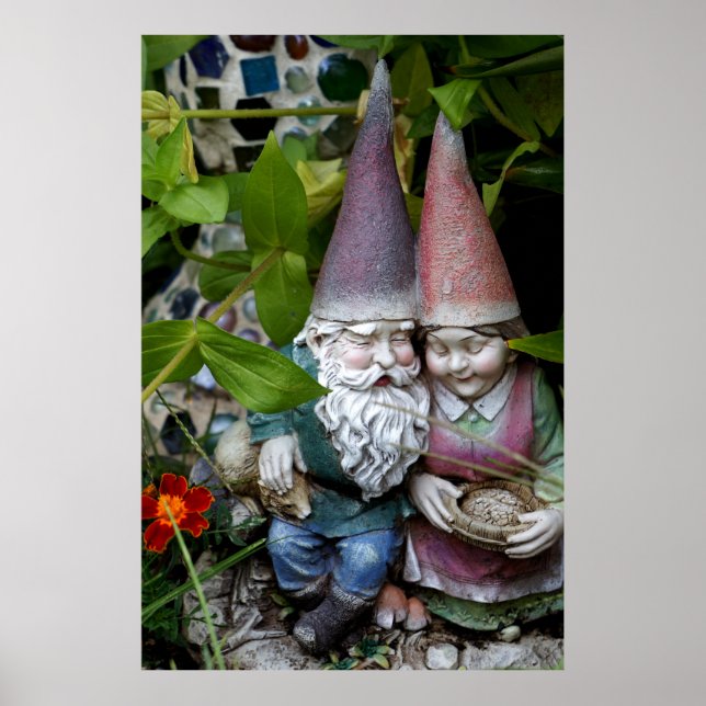 Poster Gnome dans le jardin (Devant)