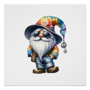 Poster Gnome Hippie
