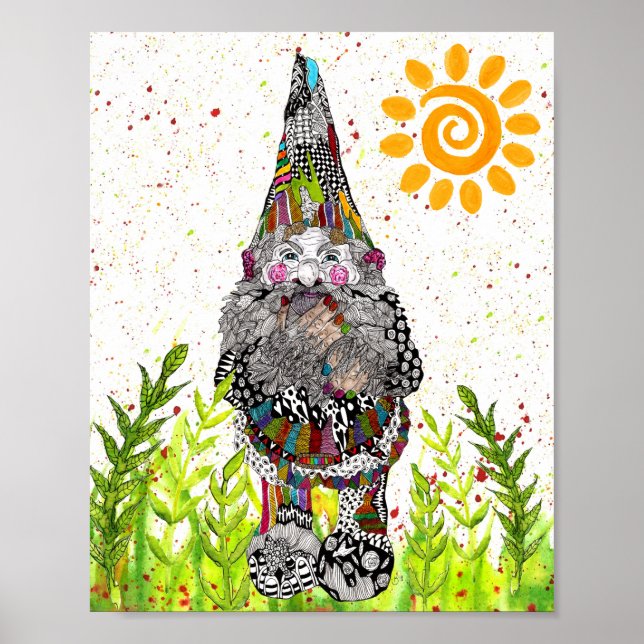 Poster Gnome mignon et coloré - "8x10" (Devant)
