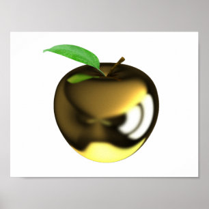 Poster Gold Apple Golden Fruit