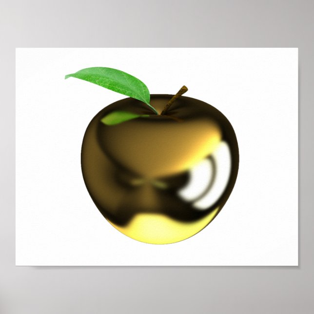 Poster Gold Apple Golden Fruit (Devant)