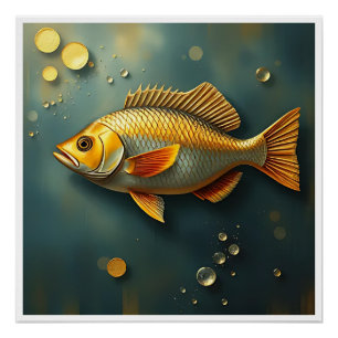 Poster gold flounders