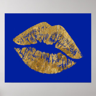 Poster Gold Foil Effet Kiss