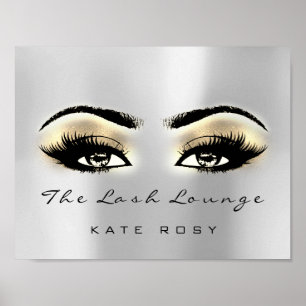 Poster Gold Grey Maquillage Brown Artiste Beauté Studio L