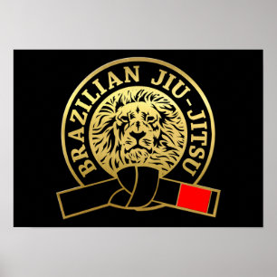 Poster Gold Plated Brazilian Jiu-Jitsu Black Belt