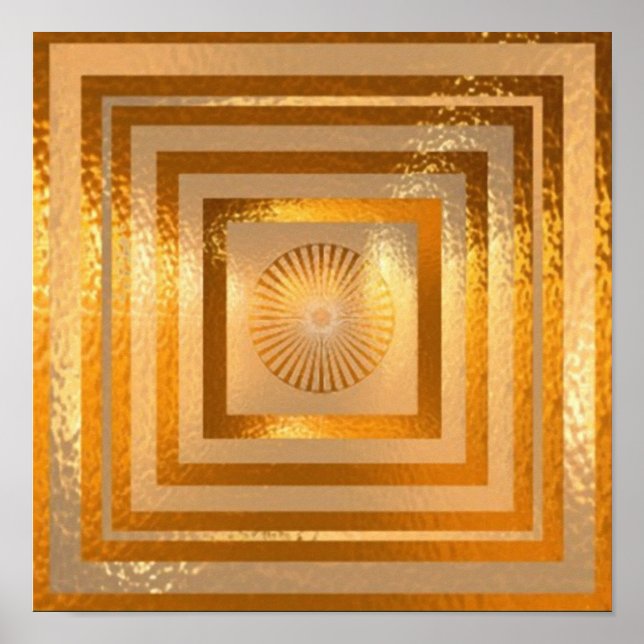 Poster GOLD Sparkle Mandala (Devant)