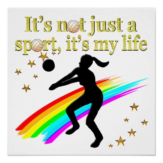 POSTER GOLD VOLLEYBALL EST MON DESIGN DE VIE (Devant)