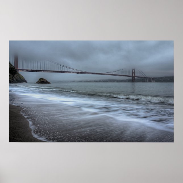 Poster Golden Gate Bridge de Kirby Cove Beach (Devant)