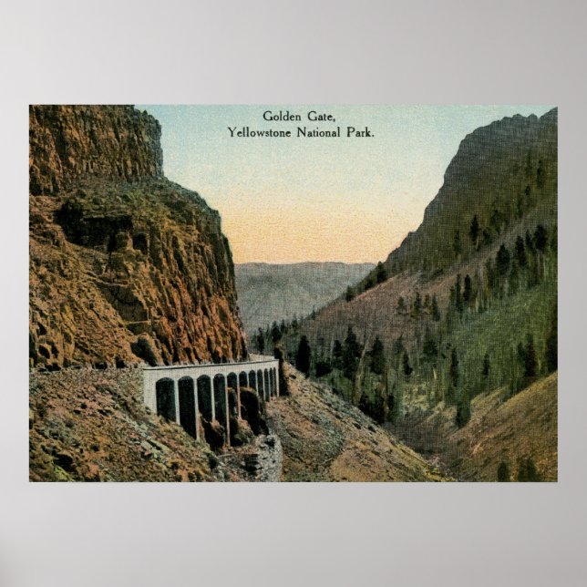 Poster Golden Gate, Parc national de Yellowstone (Devant)