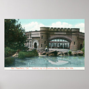 Poster Golden Gate Park Strawberry Hill Vue panoramique
