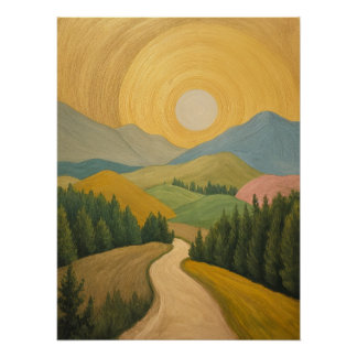 Poster Golden Horizon Trail