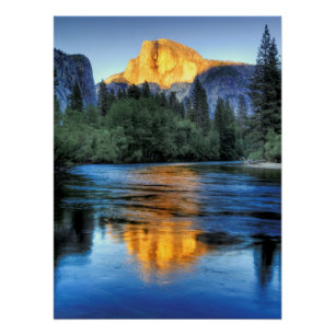 Poster Golden Light on Half Dome