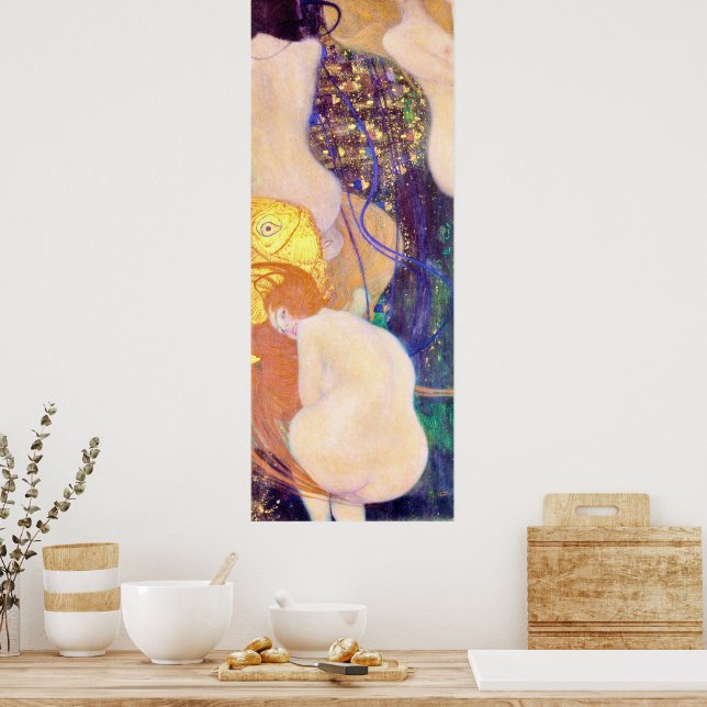 Poster Goldfish par Gustav Klimt (Cuisine)