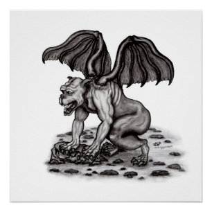 Poster Golem Gargoyle