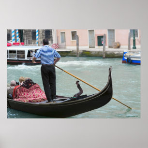 Poster Gondoles dans le canal de Venise
