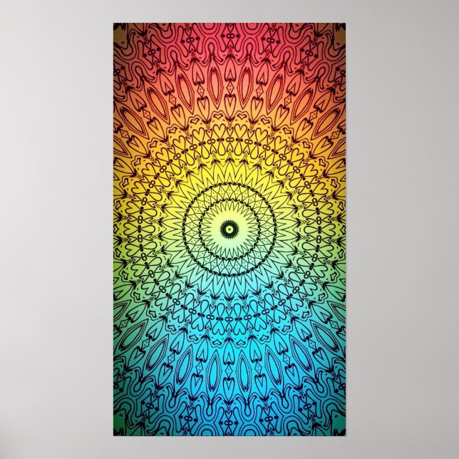 Poster Good Vibes Mandala #5 (Devant)