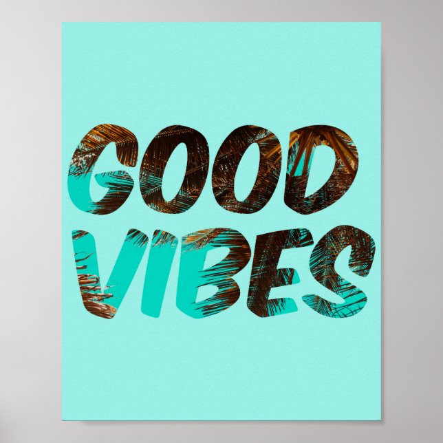 Poster Good Vibes Palm (Devant)