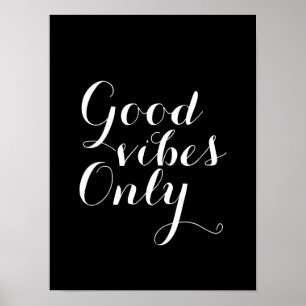 Poster Good Vibes Seulement Personnalisable Taille Et Cou