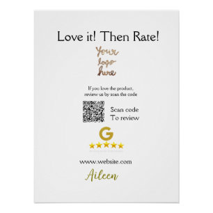 Poster Google évaluez notre avis commande achat entrepris
