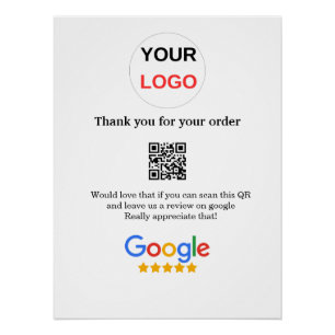 Poster Google examen logo de l'entreprise Analyser QR exa