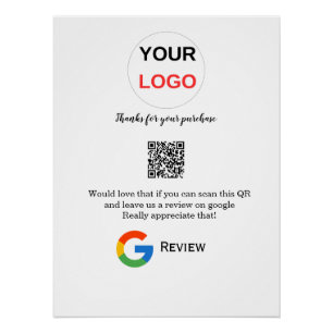 Poster Google examen logo de l'entreprise Analyser QR exa