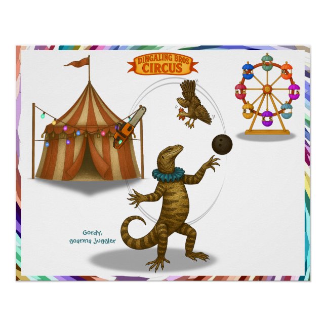Poster Gordy, jongleur de goannas (Devant)