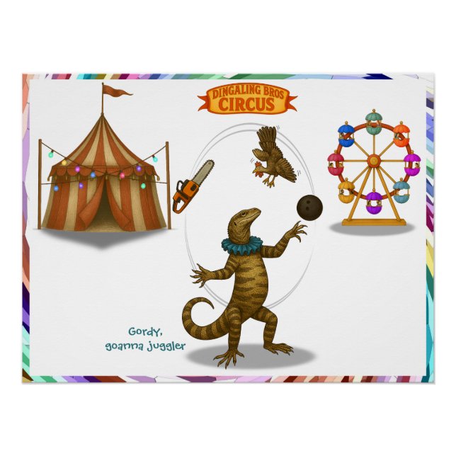 Poster Gordy, jongleur de goannas (Devant)